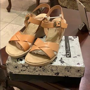 cute leather wedges